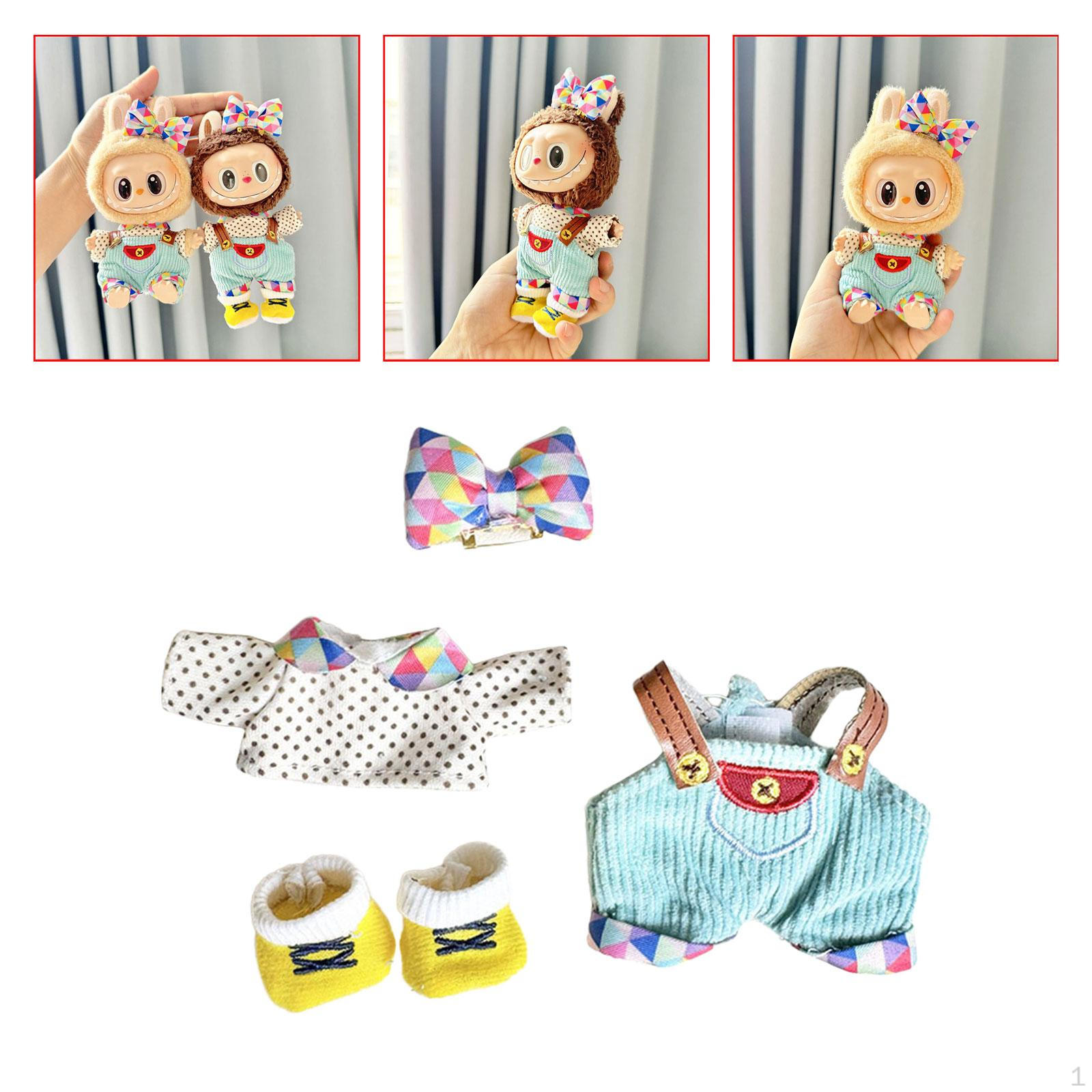 

Stuffed Doll Wide Leg Suspender with Headwear Educational Fashion Photo Props DIY Make Your Own