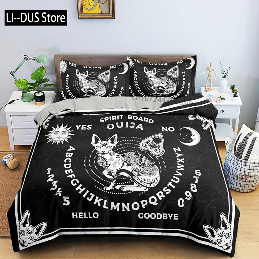 Comforter Divination Pattern Single Queen King Size Microfiber Sun And Moon Pattern Mandala Theme Bedding Set