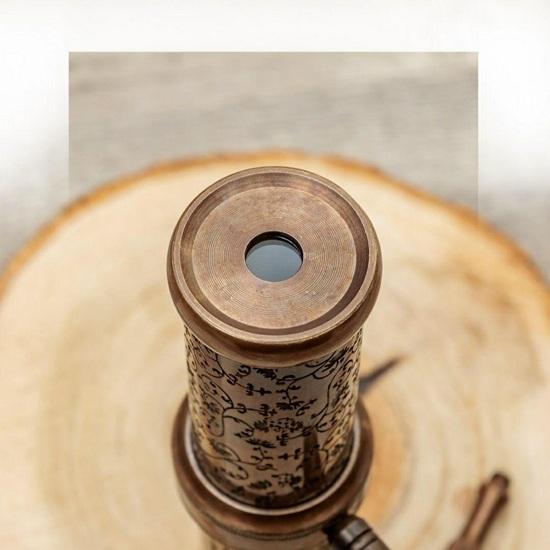 Handmade Antique Brass Kaleidoscope Collectible Twist Toy Home Decor Birthday Gift