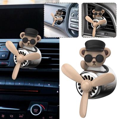 Cute Bear Car Air Freshener Cartoon Air Outlet Fragrance Air Auto Diffuser Aromatherapy Decoration Car Fragrance Conditione X3R3