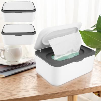 1/2 Stück Feuchttücher-Spender Baby-Feuchttücherhalter mit Deckel Nachfüllbarer Feuchttücherbehälter Staubdicht Große Kapazität Versiegelbarer Behälter Hüllen