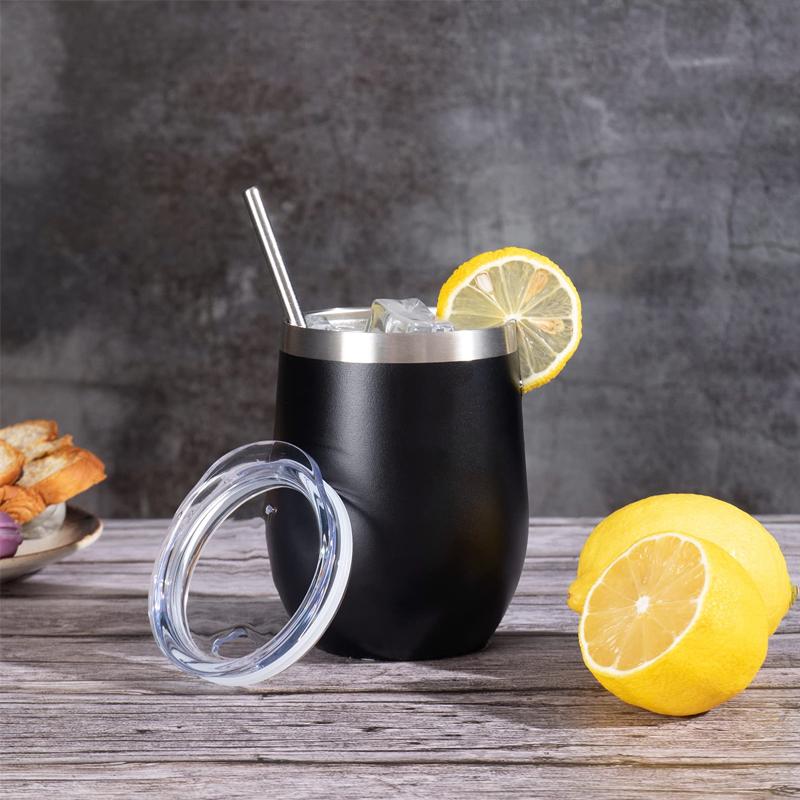 12oz Eggshell Wine Glass Stainless Steel Thermos Bottle Beer Mugs Thermal Cup for Beers Insulated Coffee Cup Travel Tumbler