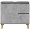 3 Piece Bathroom Furniture Set Concrete Grey Engineered Wood
