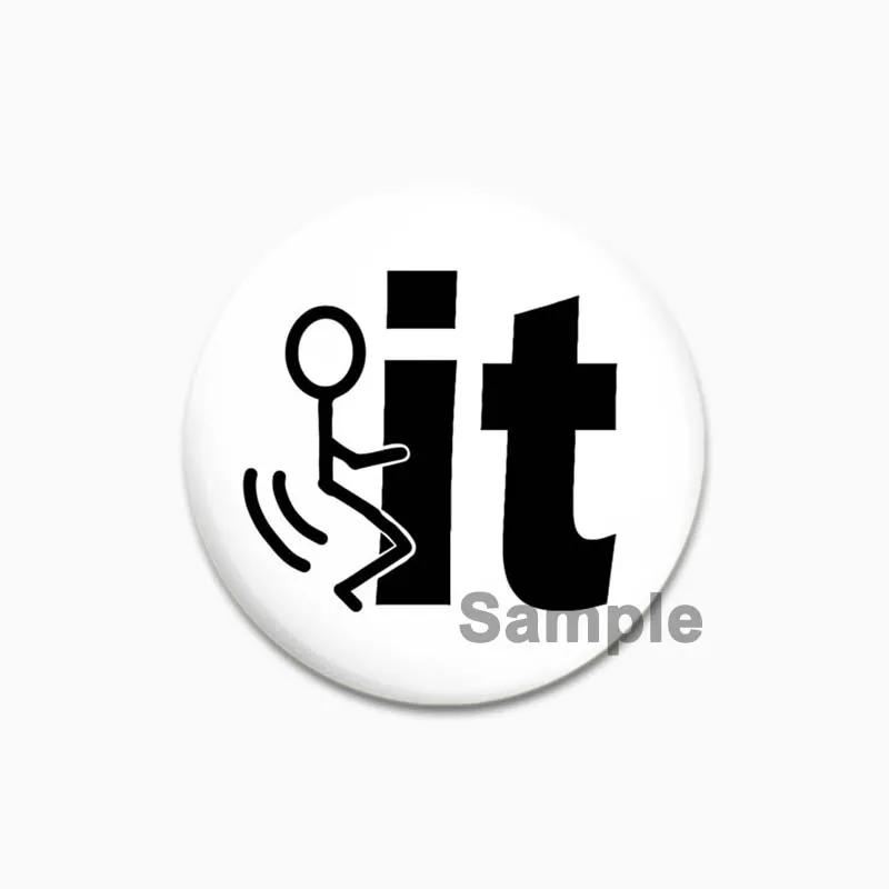 

32/44/58 мм круглые пластиковые украшения ручной работы эмалированные булавки смешные поговорки значки мультфильм броши для рюкзака одежда шляпа воротник 32mm(1.26in)