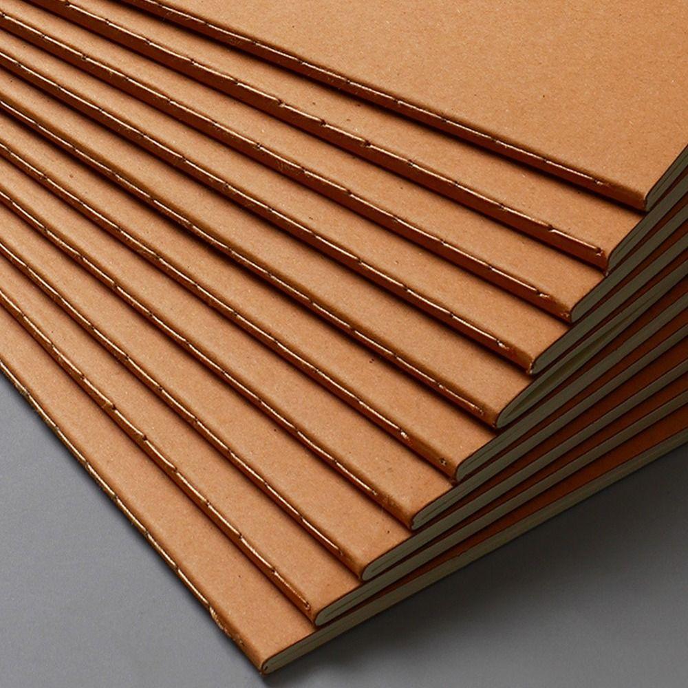 Kraft Cover Notebook Grid/Lined/Blank Notepad Vintage Writing Book  Gift