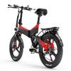 LANKELEISI G650 foldable electric bicycle features a 500W motor, 48V 12.8Ah battery, a top speed of 35km/h, a range of 110km, 20*2.4 inch tires.