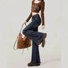 Micro Flare High-waisted Jeans Female Summer Slim Big Yards Burlap Open Fork Skinny Horseshoe Flare Pants Retro Street Style Baggy Jeans for Ladies