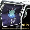 Universal Cartoon Car Sun Shades for Side Windows - Children's Heat Insulation Curtains with Suction Cups