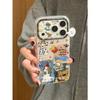 Graffiti oil painting puppy fish bones English suitable for 17promax mobile phone case iphone1615 protective case