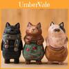 Wooden Cat Figurine Decor Handmade Gift For Cat Lovers Home Office Display