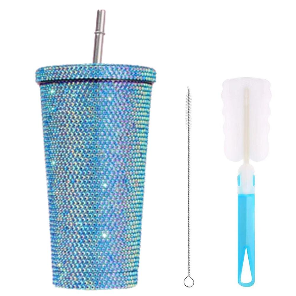 Insulated Glitter Coffee Cup 500ml/750ml Stainless Steel Water Bottle  Girl
