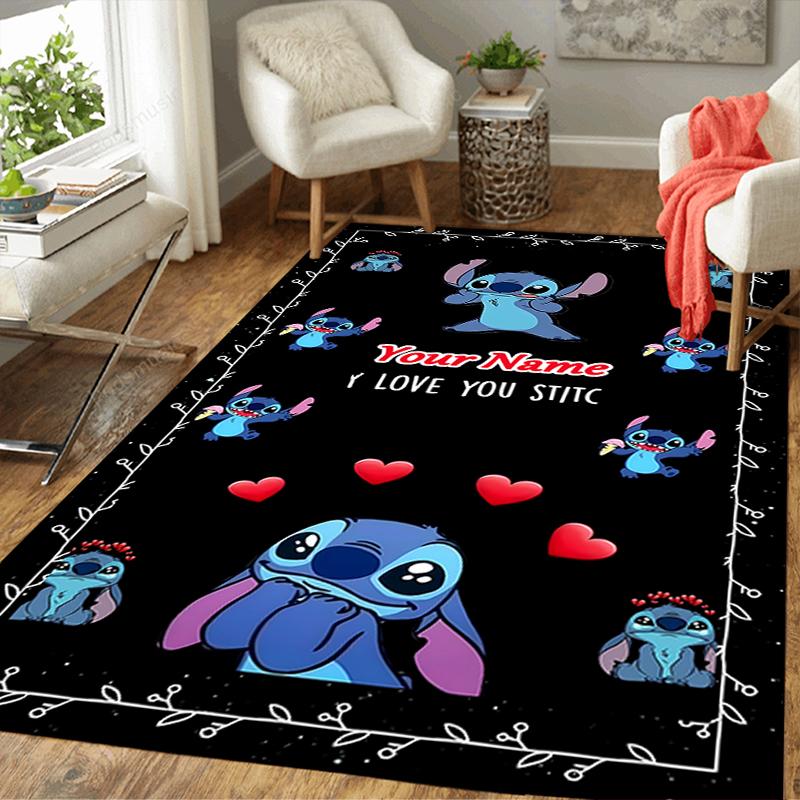 Custom 1Pc Stitch'S Cosmic Adventure Rug Office Carpet Indoor Outdoor Entrance Doormat Nonslip Soft And Comfortable Living Room D916302