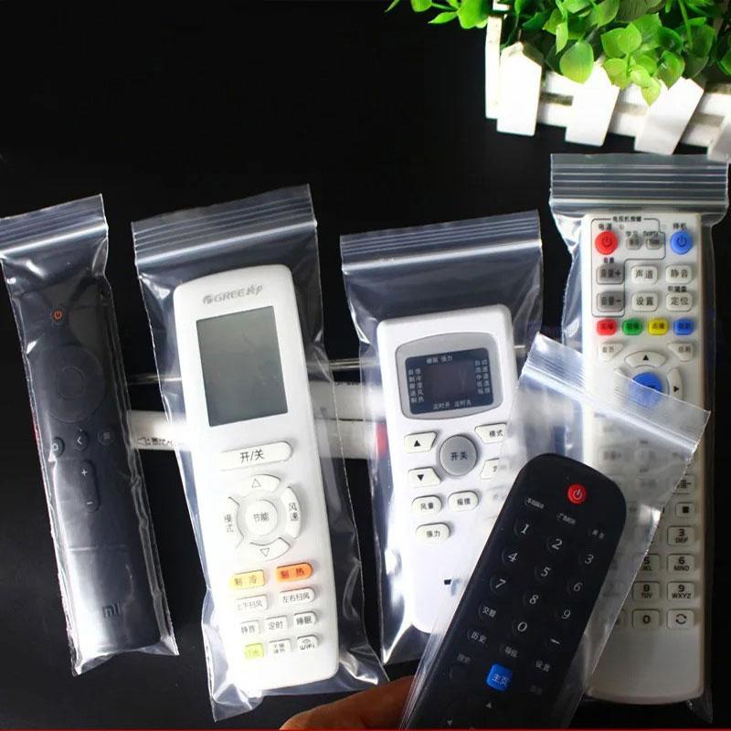 100 Stück PE Lange Form Transparent Zip-Lock-Beutel Rechteckig Kunststoff Dicke Verpackungsbeutel Streifen-Reißverschluss Wiederverschließbar Schlank Dicke Verpackungsbeutel