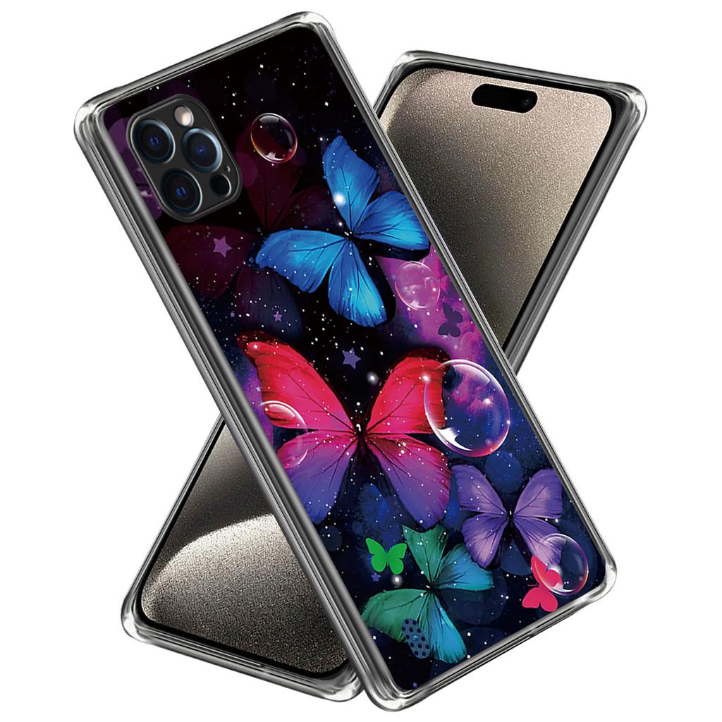 For iPhone 16 Pro Case Pattern Printed Shockproof TPU Phone Cover