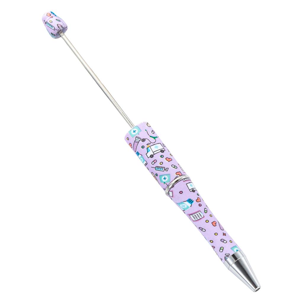 Beadable Pens Plastic Bead Pen Ballpoint Pens DIY Pens Cute Pens Boy Girl Student Graduation Gift Office School Supplies