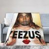 Super Soft k-kanyes w-wests funny meme Throw Blanket Premium Flannel Fleece Lightweight Bed Blanket Fuzzy Plush Blankets