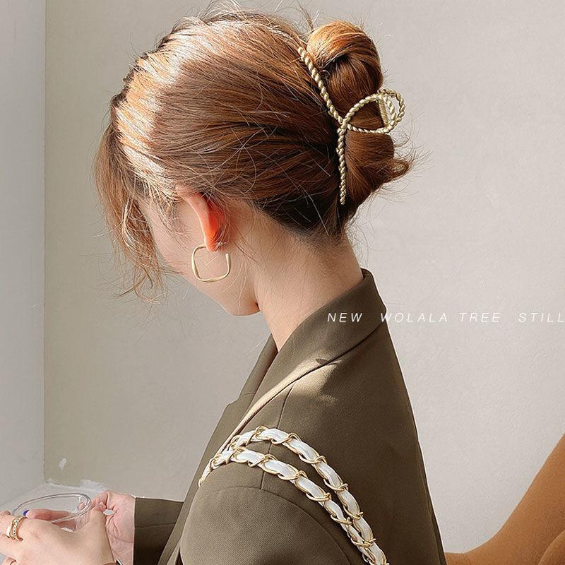 High-End Large Metal Claw Hair Clip for Women - Elegant Updo Accessory