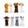 4 Pieces Dog Doll Pencil Cases Cosmetic Bags Cute Purses Animal Pouches for Children Boys and