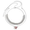 Accessoires, Einfache Diamantbesetzte Schmetterlings-Anhänger Halskette, Temperament Voller Diamanten Cubanische Kette Verstellbarer Artikel Schmuck