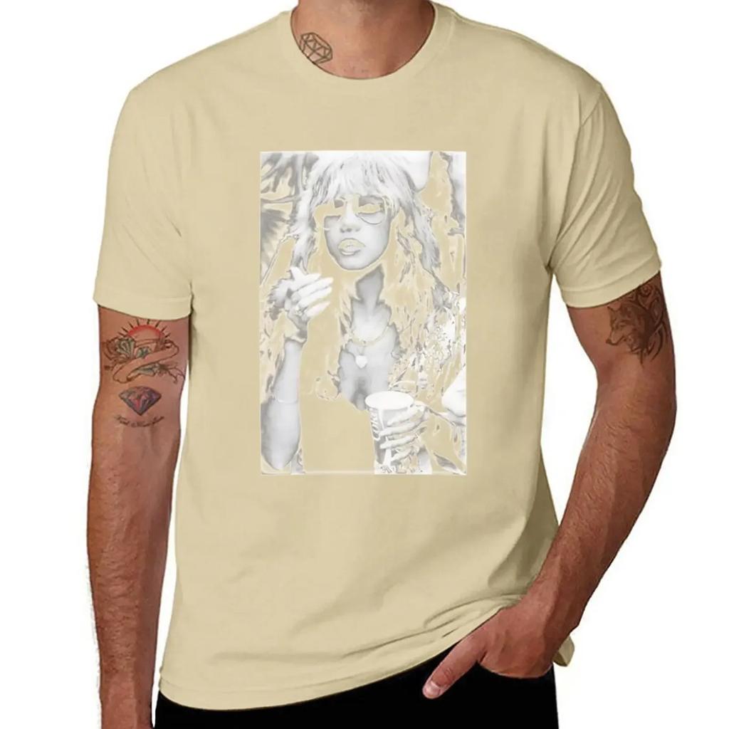 Stevie Nicks Woman T-Shirt Customizeds Anime Men Graphic T Shirts