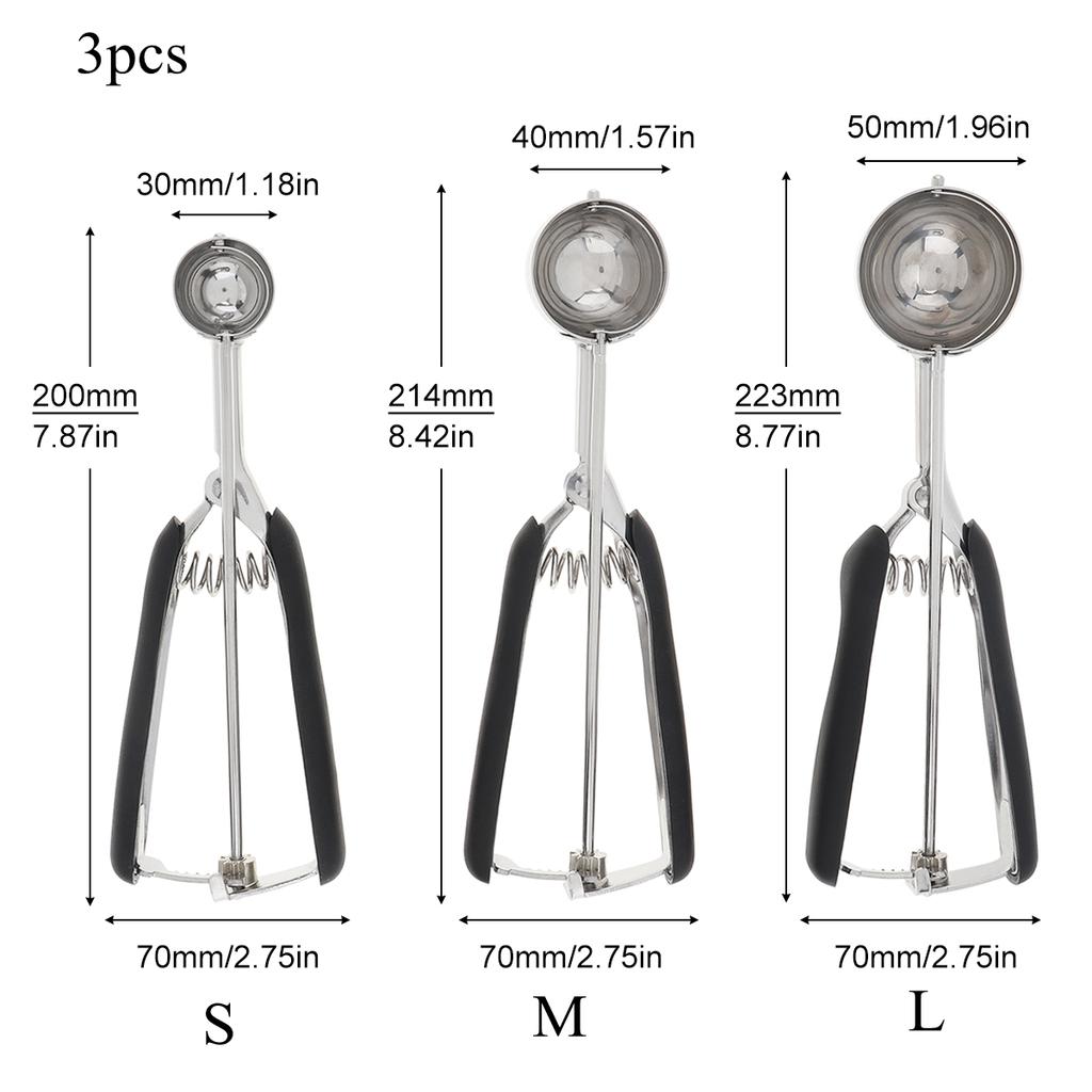 1ks naběračka zmrzliny nerezová ocel naběračka těsta naběračka lžíce kuchyňské nářadí S/M/L