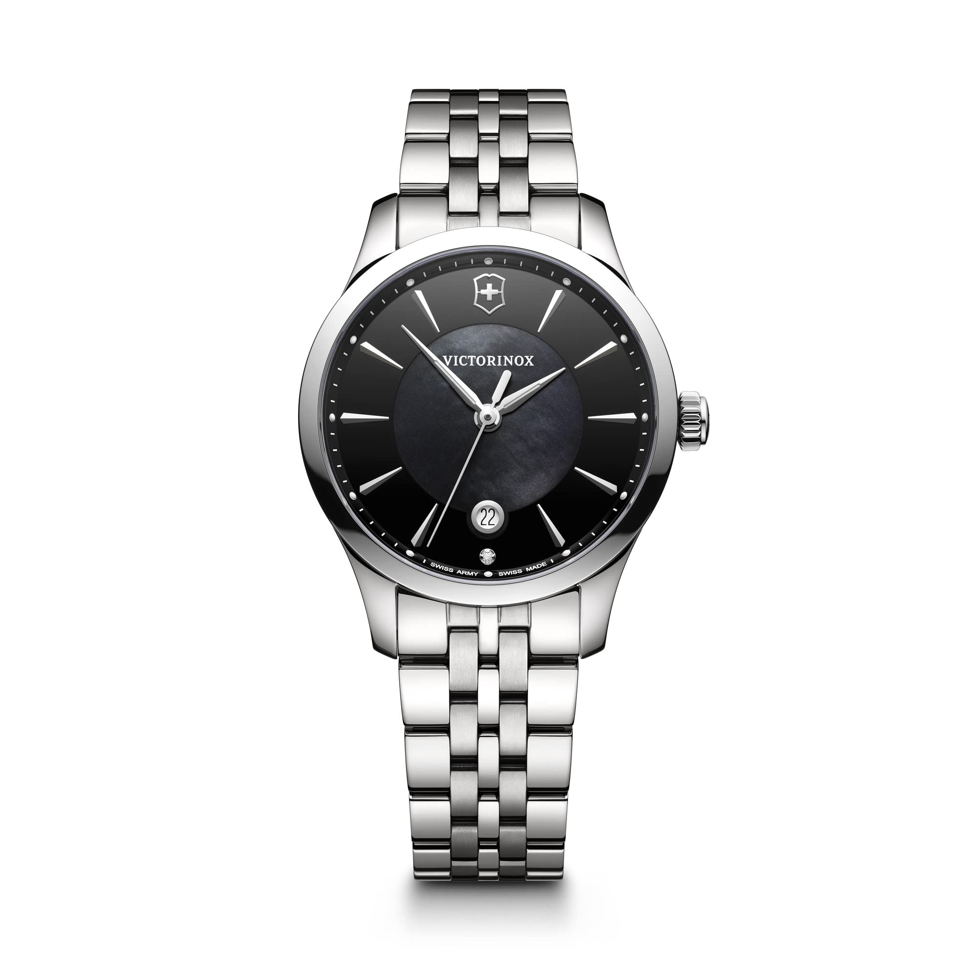 

[Victorinox] Watch ALLIANCE SMALL Stainless Steel Case (316L) Black Dial Stainless Steel Bracelet 241751 [