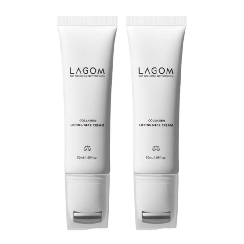LAGOM Collagen Lifting Neck Cream for Vertical Neck Wrinkles 50ml × 2