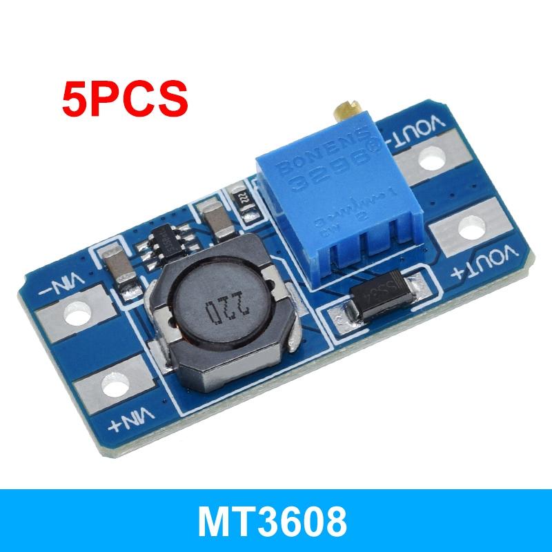 TZT MT3608 Type-c/Micro USB 2A Max DC-DC Step Up Power Module Booster Power Module 3-5V to 5V/9V/12V/24V