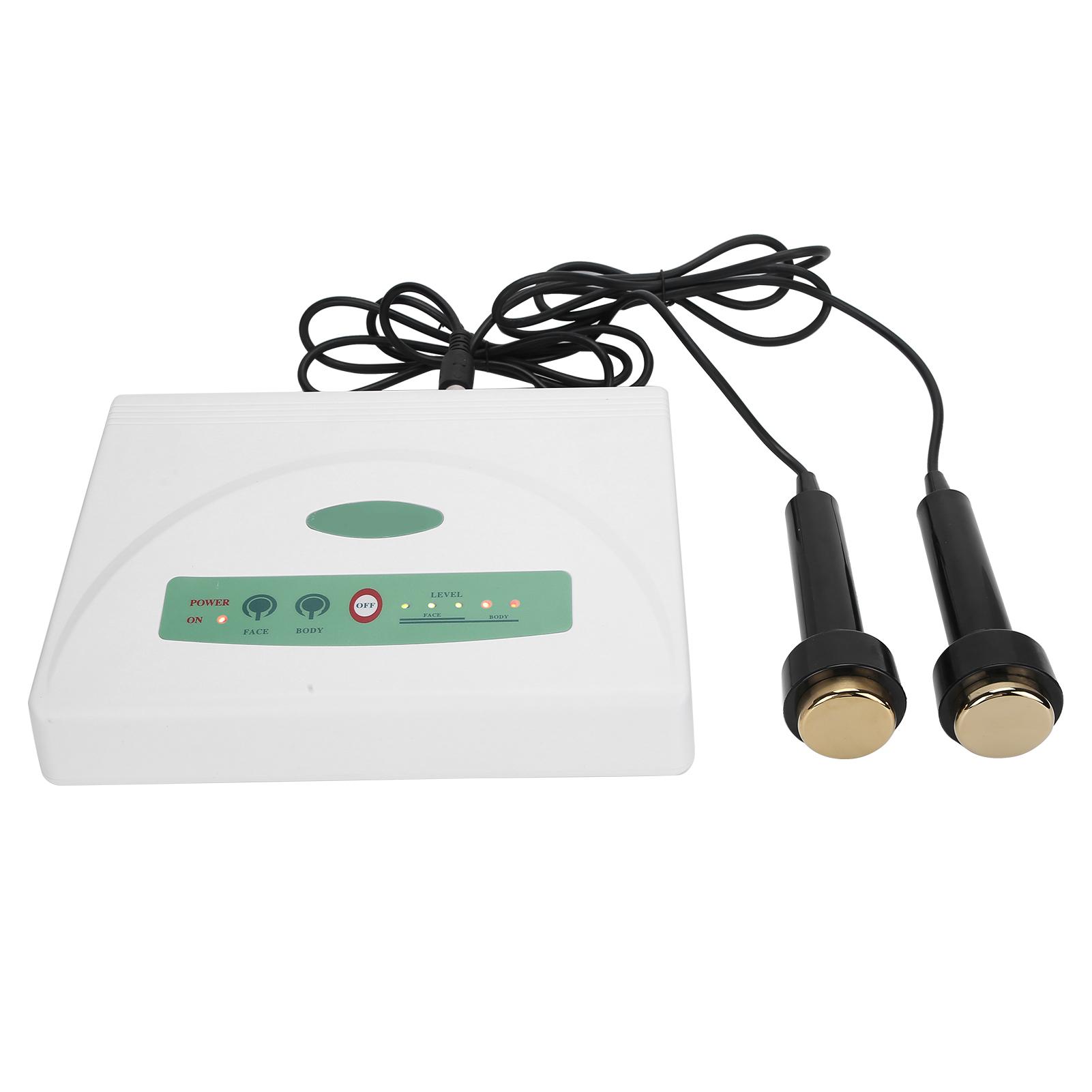 

Ультразвуковой аппарат красоты с двумя головками, сжигающий жир, для похудения, коррекции фигуры, удаления пятен US Plug