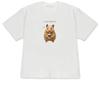 Korean Lucky Hamster Short Sleeve Printed T-shirt for Men and Women Cute Kawaii Hamster Emoji Pattern Summer Casual T-shirt