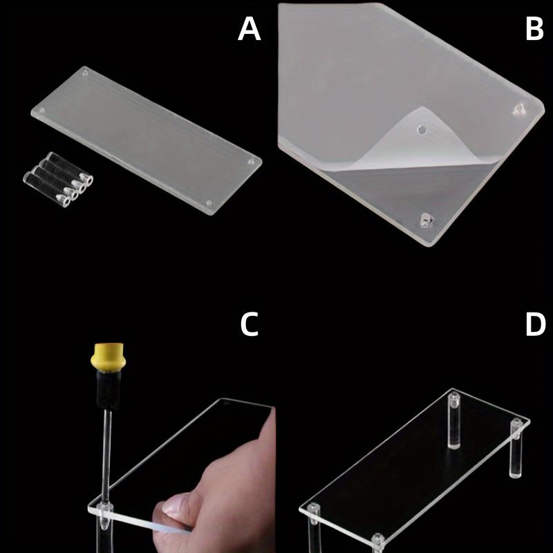 1pc Shiny Acrylic Perfume Organizer - Multi-Level Display Stand for Anime Car Models & Mini Toys