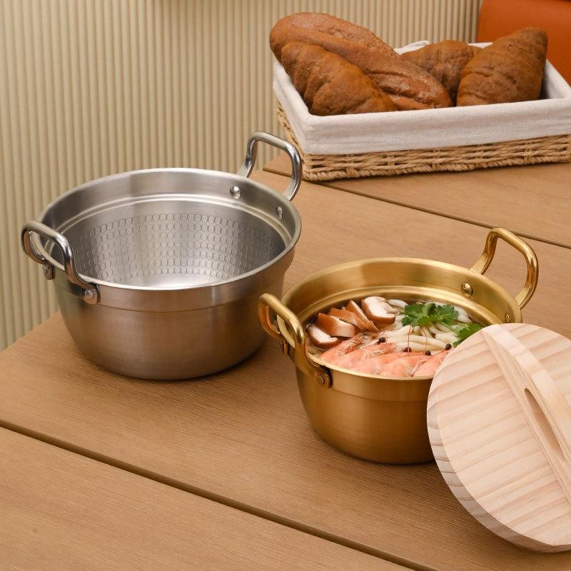 Korean Ramen 20CM Noodle Pot Double Handle Household Ramen Pot Ramen Bowls Kitchen Cooking Tools Kitchen Supply