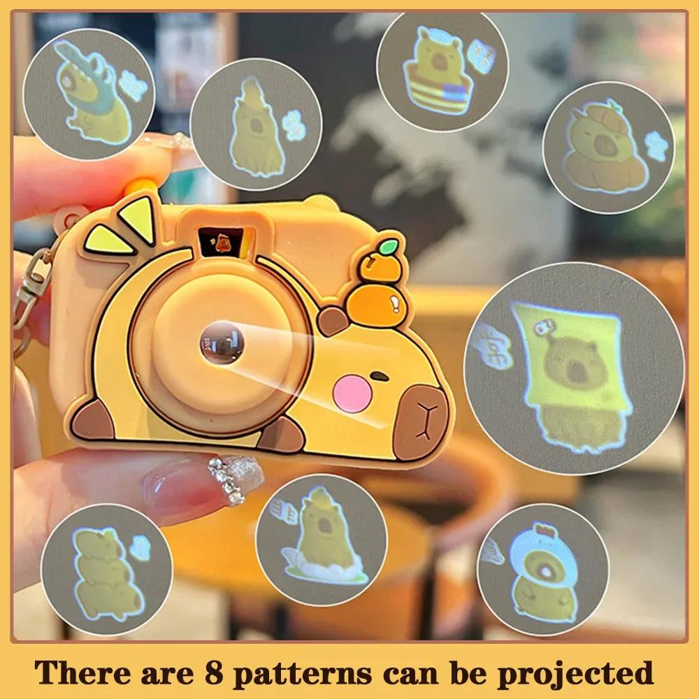 Capybara Projection Keychain Mini Camera Design Cute Animal Key Chain Bag Accessory Creative Gift for Friends Party Favor