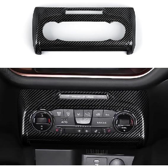 Car Carbon Fiber Center Console AC Switch Panel Sticker Decal Trim Cover Interior Decoration For Ford Bronco Sport    2024 2025 Accessories