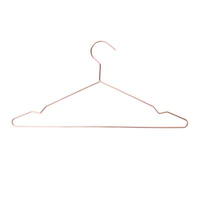 Iron Wire Non-slip Anti-rust Coat Hanger Rose Gold Clothes Garment Trouser Dress Clothes-rack 42x21cm