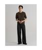 Formal Round Neck Short Sleeve Knit Khaki
