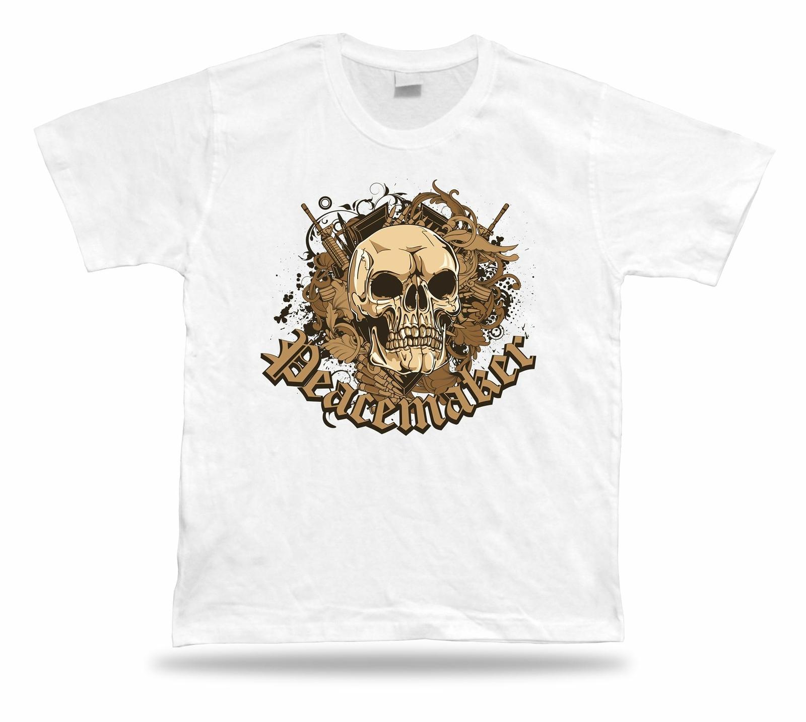 Peacemaker Skeleton Skull Floral unisex tshirt tee man idea awesome cool design S разноцветный