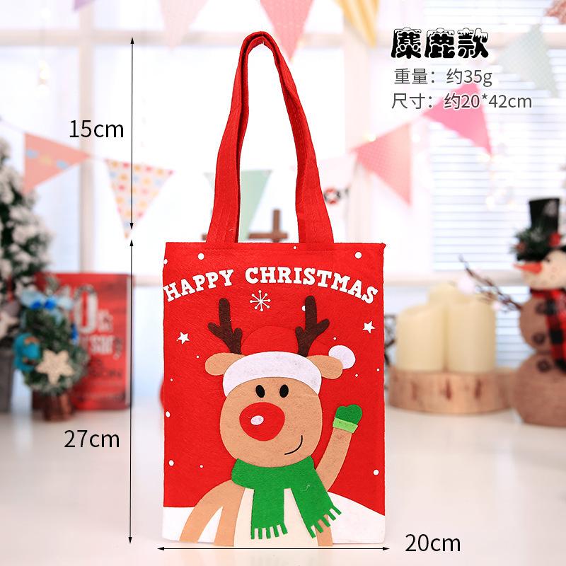 Christmas Decorations Cartoon Sticker Tote Bag Children'S Gift Candy Bag Gift Bag