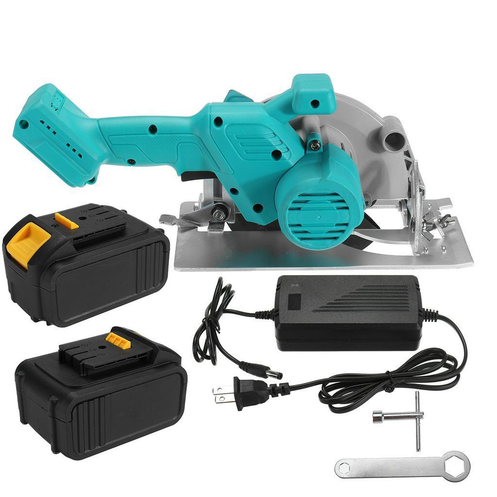 2-in-1 6-inch Cordless Electric Circular Saw Plunge Cut Track Cutting Wood Metal Tile Cutter Electric Saw