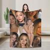 Super Soft Throw Blanket Travel Office Madelyn Cline Beautiful Actress Poster Blanket Flannel For Outdoor Trend Sofa Bed Cover