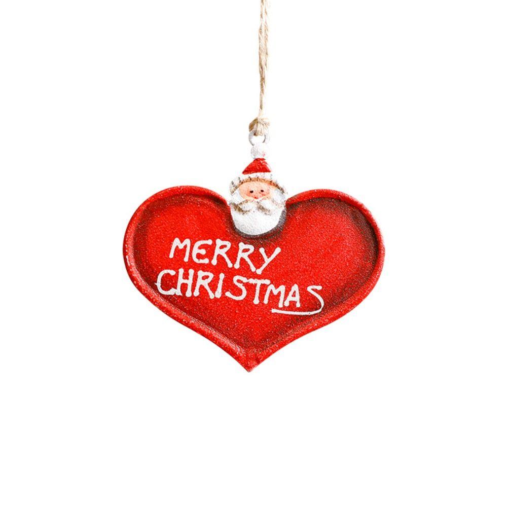 3/4/8pcs Iron Christmas Tree Decoration Pendant Creative Cute Santa Claus Snowman Ornaments Hanging Delicate