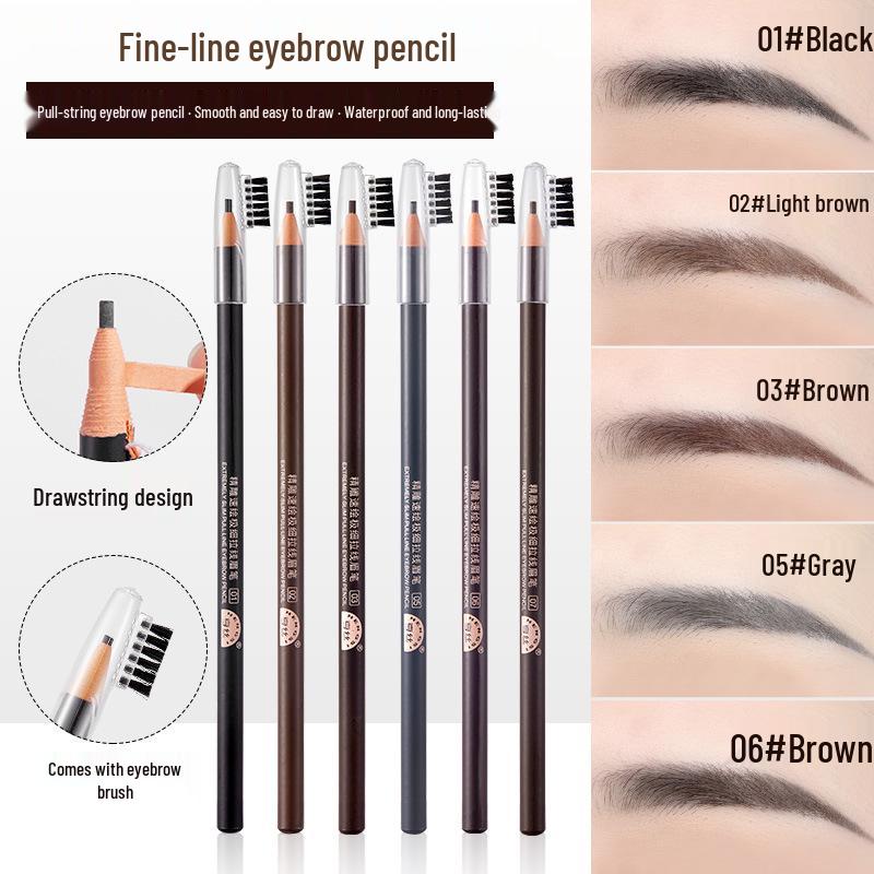 Henshi Precision Ultra-Fine Waterproof Eyebrow Pencil - Quick Draw, Smudge-Resistant, Long-Lasting Makeup Tool