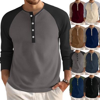 Men's Loose Casual Button Down Collar Long Sleeve Top
