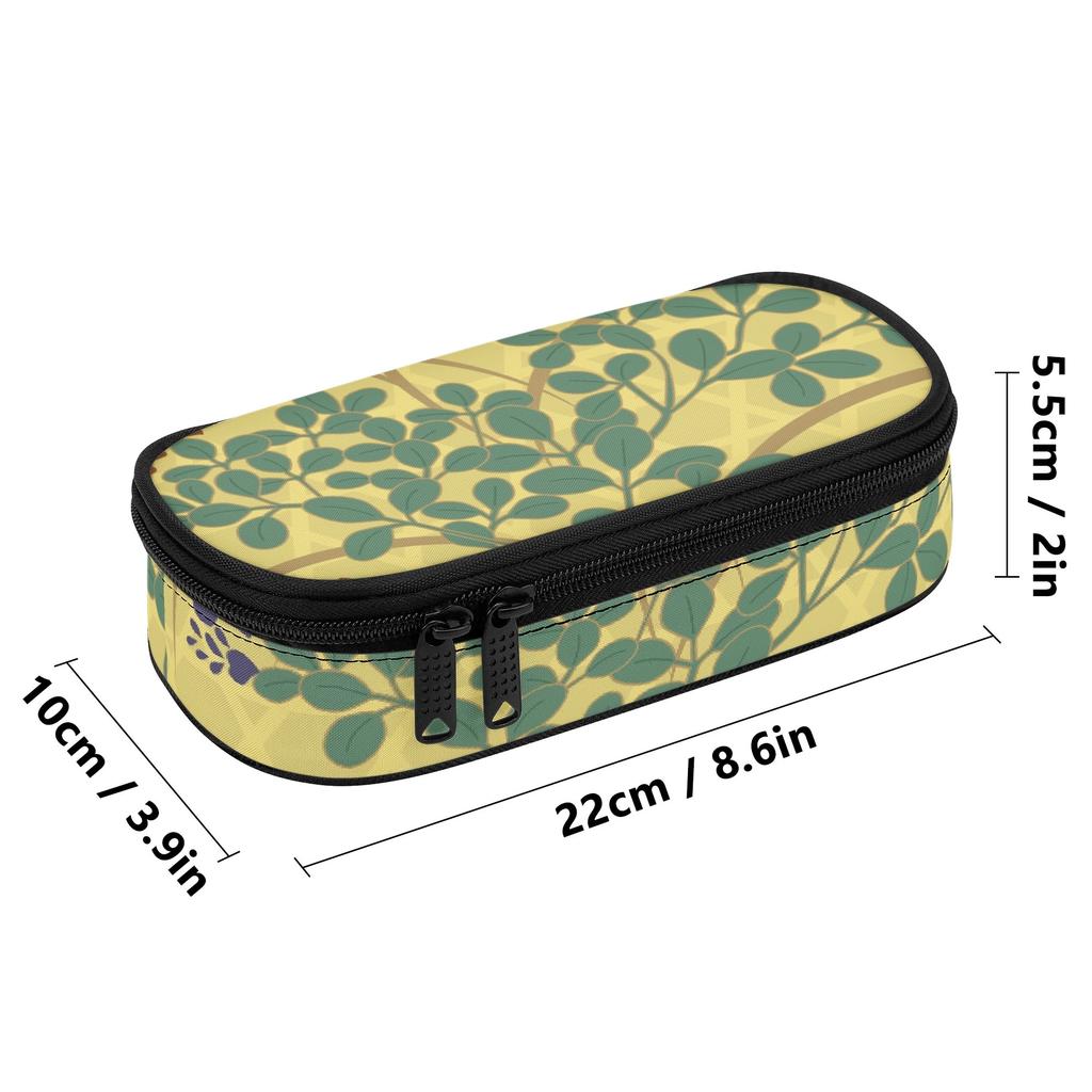 Pencil Case Large Capacity Zipper Closure Wear Resistant Polyester with Main Compartment Mesh Pocket and Pen Slots for Boys Girls