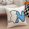 Süßer Custom Art Katze Personalisierter Kissenbezug Überwurf Kissenbezug Verdeckter Knopf Strapazierfähiges Polyester Stuhlkissen