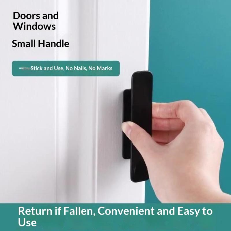 No Drill Self-adhesive Furniture Handles 2pcs Non-punching Drawer Pulls for Rental Home Cabinet Window Balcony Door