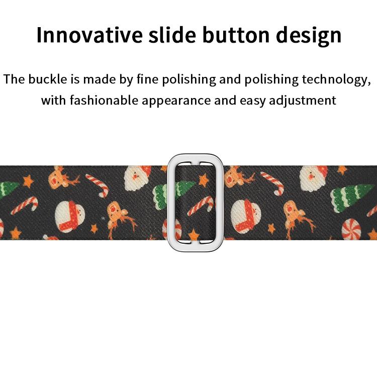 Christmas Strap for Apple Watch Band 46/42mm 45/41mm 44/40mm 49mm Elastic Nylon Bracelet Correa iWatch Series 11/10/9/8/SE/Ultra
