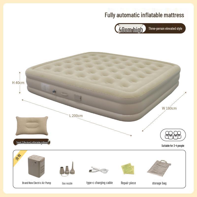 Thickened Double Self-Inflating Air Mattress for Home, Camping & Leisure