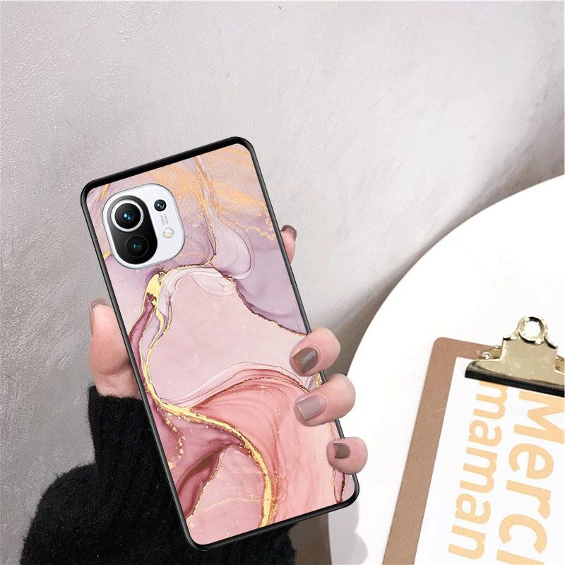 Carcasă de telefon cu marmură albastru închis pentru Xiaomi 12 Mi 10T 11T 11 Pro 10 10T 11 lite 10pro 11Ultra Poco X3 Pro Poco F3 M3