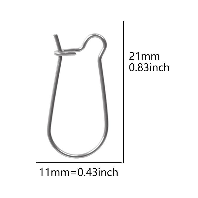 50 Pcs/Lot Wholesale Earrings Jewelry Materials Stainless Steel Hook Hoops Hooks For Women Men Accessories DIY Earring Component